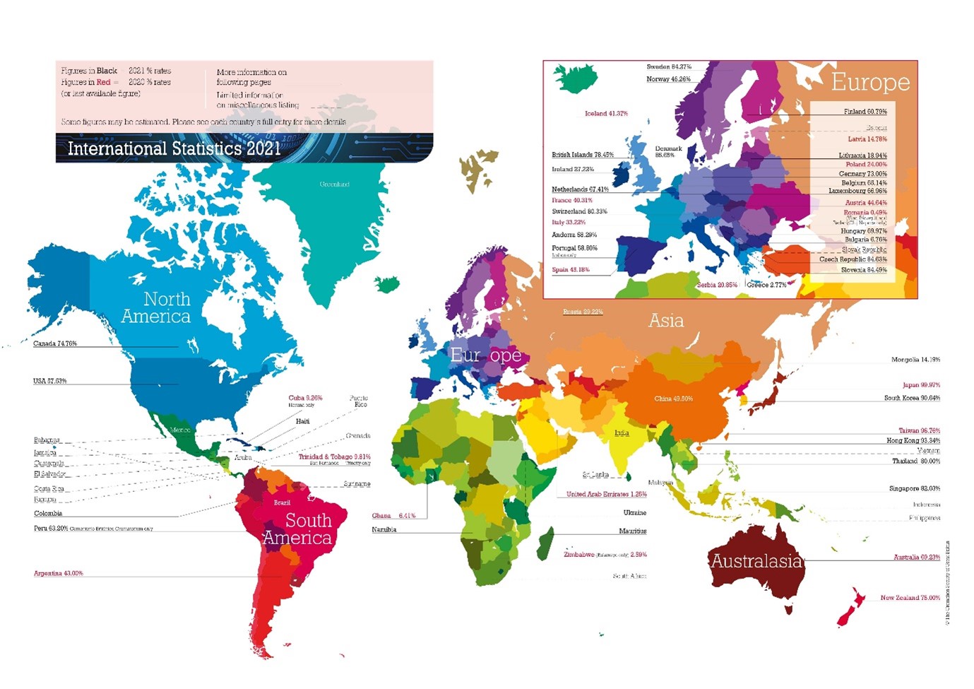 international cremation statistics map 2021